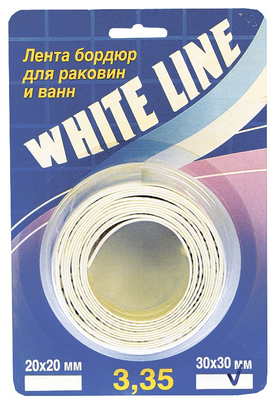 картинка Бордюрная лента для ванной /Лента бордюр 3,35х22 WHITE LINE/ от магазина SWG